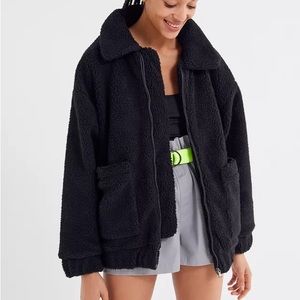I AM GIA PIXIE TEDDY COAT BLACK